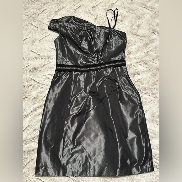 BCBGeneration Dresses & Skirts - BCBGeneration Asymmetrical Pleated One Shoulder Cocktail Mini Dress
